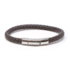 bx3.2.ps Main Brown StrapsCo Leather Bolo Bracelet with Silver Clasp