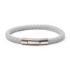 bx3.22.ps Main White StrapsCo Leather Bolo Bracelet with Silver Clasp