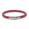 bx3.6.ps Main Red StrapsCo Leather Bolo Bracelet with Silver Clasp