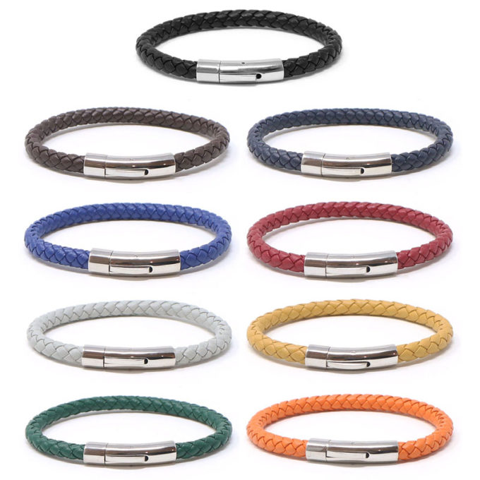 Bx3.ps All Color StrapsCo Leather Bolo Bracelet With Silver Clasp