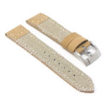 ds21.17.bs Angle Beige with Brushed Silver Buckle DASSARI Vintage Canvas Strap Distressed Watch Strap Band 20mm 22mm 24mm