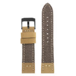 ds21.2.mb Main Brown with Black Buckle DASSARI Vintage Canvas Strap Distressed Watch Strap Band 20mm 22mm 24mm