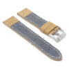 ds21.5.bs Angle Blue with Brushed Silver Buckle DASSARI Vintage Canvas Strap Distressed Watch Strap Band 20mm 22mm 24mm