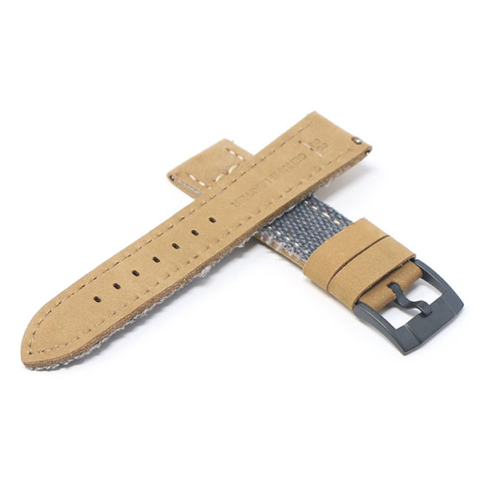 ds21.5.mb Cross Blue with Black Buckle DASSARI Vintage Canvas Strap Distressed Watch Strap Band 20mm 22mm 24mm