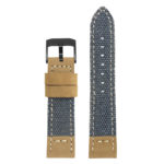 ds21.5.mb Main Blue with Black Buckle DASSARI Vintage Canvas Strap Distressed Watch Strap Band 20mm 22mm 24mm