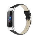 fb.l42.1 Main Black StrapsCo Leather Band for Fitbit Luxe Genuine Leather Strap Band