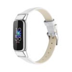 fb.l42.22 Main White StrapsCo Leather Band for Fitbit Luxe Genuine Leather Strap Band