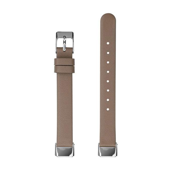 fb.l42.2a Upright Taupe StrapsCo Leather Band for Fitbit Luxe Genuine Leather Strap Band