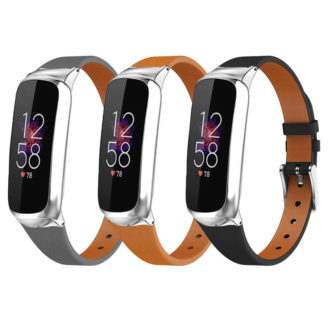 fb.l43 All Color StrapsCo Classic Leather Band for Fitbit Luxe Genuine Leather Strap Band