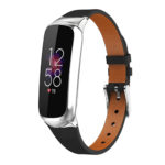 fb.l43.1 Main Black StrapsCo Classic Leather Band for Fitbit Luxe Genuine Leather Strap Band