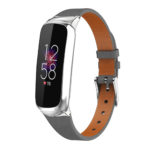 Fb.l43.7 Main Gray StrapsCo Classic Leather Band For Fitbit Luxe Genuine Leather Strap Band