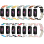 fb.l44 All Color StrapsCo Smooth Leather Band for Fitbit Luxe Genuine Leather Strap Band
