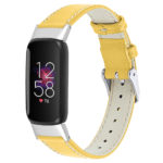 fb.l44.10 Main Yellow StrapsCo Smooth Leather Band for Fitbit Luxe Genuine Leather Strap Band