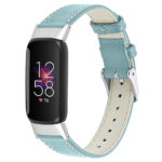 fb.l44.5 Main Blue StrapsCo Smooth Leather Band for Fitbit Luxe Genuine Leather Strap Band
