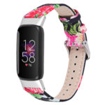 fb.l44.f1 Main Floral A StrapsCo Smooth Leather Band for Fitbit Luxe Genuine Leather Strap Band