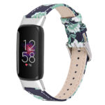 fb.l44.f2 Main Floral B StrapsCo Smooth Leather Band for Fitbit Luxe Genuine Leather Strap Band