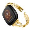 Fb.m137.yg Main Yellow Gold StrapsCo Metal Alloy And Rhinestone Bracelet With X Links For Fitbit Sense Versa 3