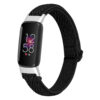 fb.ny35.1 Main Black StrapsCo Adjustable Nylon Strap for Fitbit Luxe Nylon Canvas Strap Band