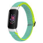 fb.ny35.11b Main Turquoise Lime Green StrapsCo Adjustable Nylon Strap for Fitbit Luxe Nylon Canvas Strap Band