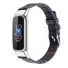 fb.ny37.1.7 Angle Pink Black StrapsCo Canvas Strap for Fitbit Luxe Nylon Canvas Strap Band