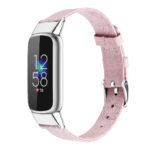 fb.ny37.13 Angle Silver Pink StrapsCo Canvas Strap for Fitbit Luxe Nylon Canvas Strap Band