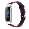 fb.ny37.18 Angle Dark Purple StrapsCo Canvas Strap for Fitbit Luxe Nylon Canvas Strap Band