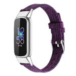 fb.ny37.18.1 Angle Purple Black StrapsCo Canvas Strap for Fitbit Luxe Nylon Canvas Strap Band