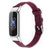 fb.ny37.18b Angle Sangria StrapsCo Canvas Strap for Fitbit Luxe Nylon Canvas Strap Band