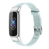 fb.ny37.5 Angle Silver Blue StrapsCo Canvas Strap for Fitbit Luxe Nylon Canvas Strap Band