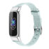 fb.ny37.5 Angle Silver Blue StrapsCo Canvas Strap for Fitbit Luxe Nylon Canvas Strap Band