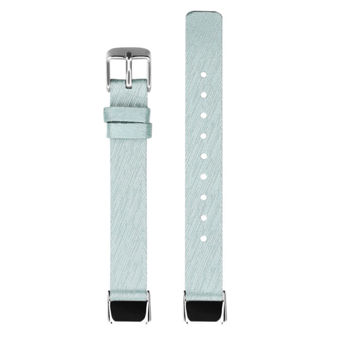 fb.ny37.5 Upright Silver Blue StrapsCo Canvas Strap for Fitbit Luxe Nylon Canvas Strap Band