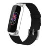 fb.ny38.1 Main Black StrapsCo Canvas Strap for Fitbit Luxe Nylon Canvas Strap Band