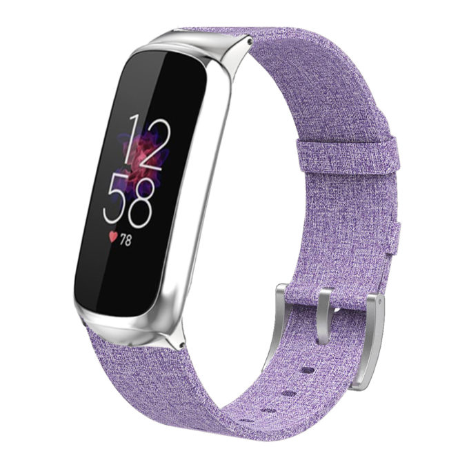 fb.ny38.18 Main Purple StrapsCo Canvas Strap for Fitbit Luxe Nylon Canvas Strap Band