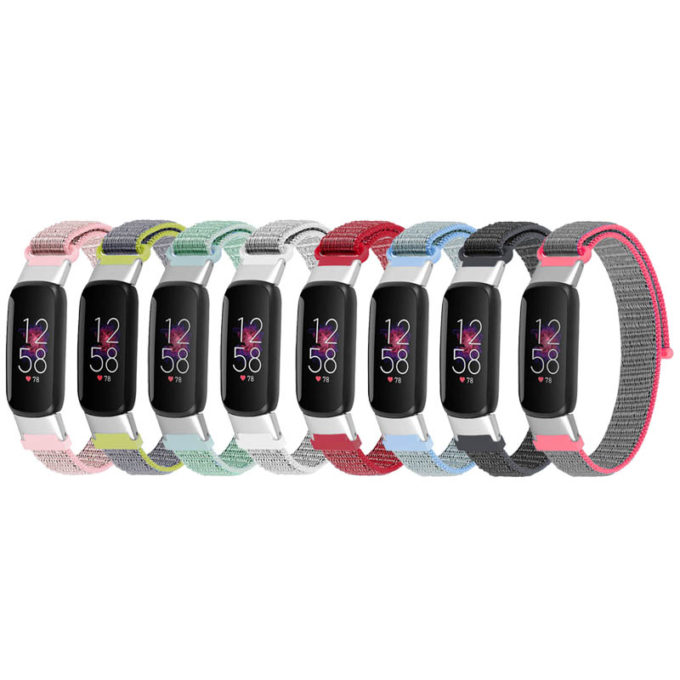 Fb.ny39 All Color StrapsCo Adjustable Nylon Strap For Fitbit Luxe Nylon Canvas Strap Band