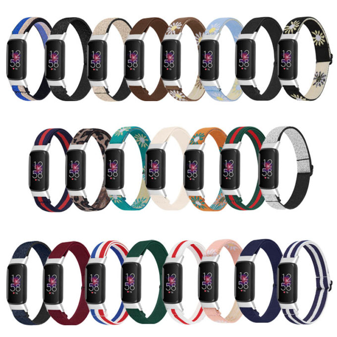 fb.ny40 All Color StrapsCo Patterned Nylon Strap for Fitbit Luxe Nylon