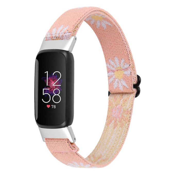 fb.ny40.d2 Main Flower Power Pink StrapsCo Patterned Nylon Strap for Fitbit Luxe