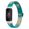 fb.ny40.d5 Main Flower Power Green StrapsCo Patterned Nylon Strap for Fitbit Luxe