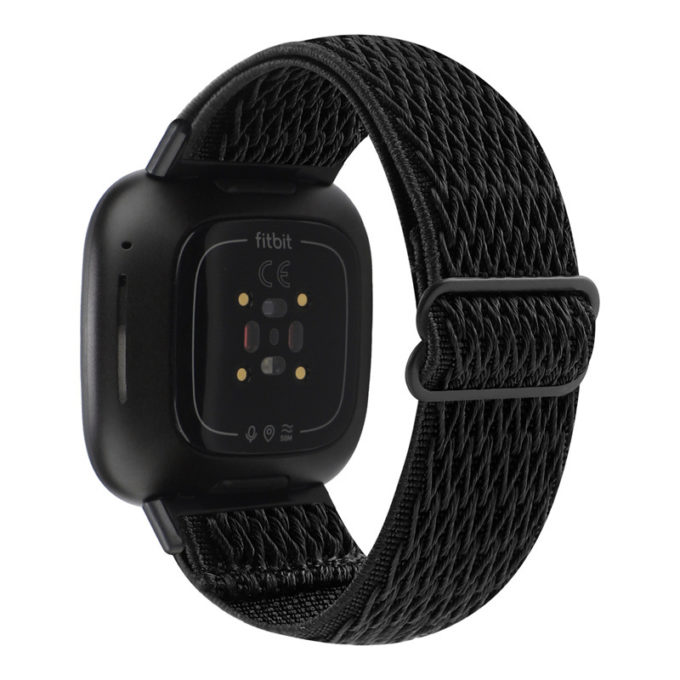 Fb.ny41.1 Back Black StrapsCo Nylon Strap For Fitbit Versa 3 Fitbit Sense Nylon Canvas