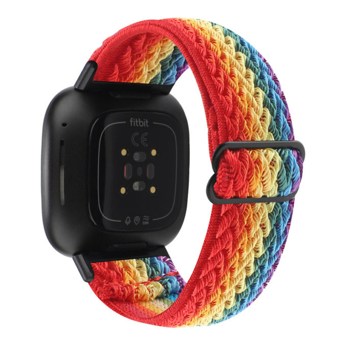 Fb.ny41.123 Back Rainbow StrapsCo Nylon Strap For Fitbit Versa 3 Fitbit Sense Nylon