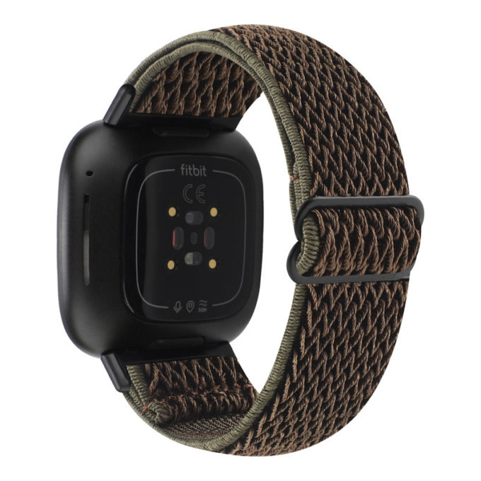 fb.ny41.2 Back Brown StrapsCo Nylon Strap for Fitbit Versa 3 Fitbit Sense Nylon Canvas