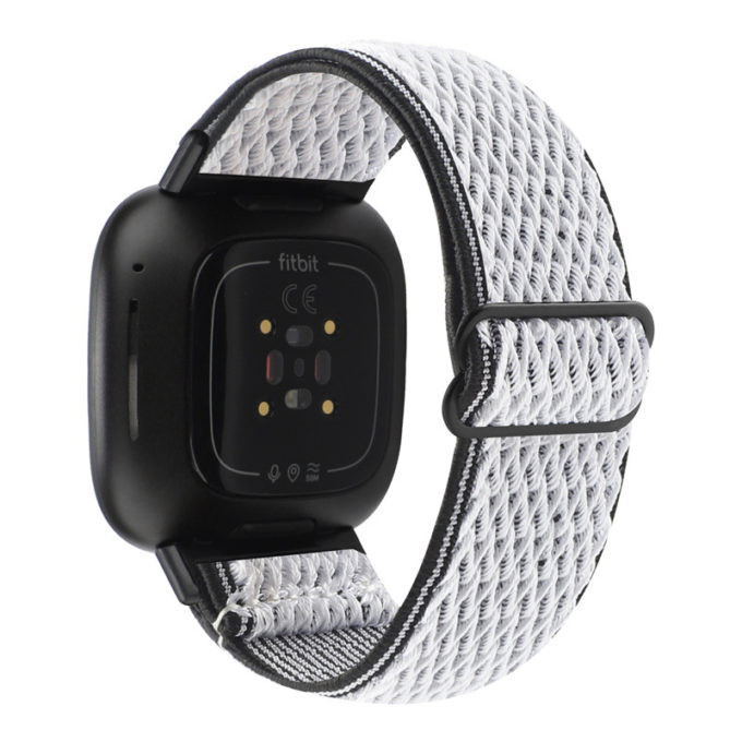 fb.ny41.22.1 Back Black White StrapsCo Nylon Strap for Fitbit Versa 3 Fitbit Sense