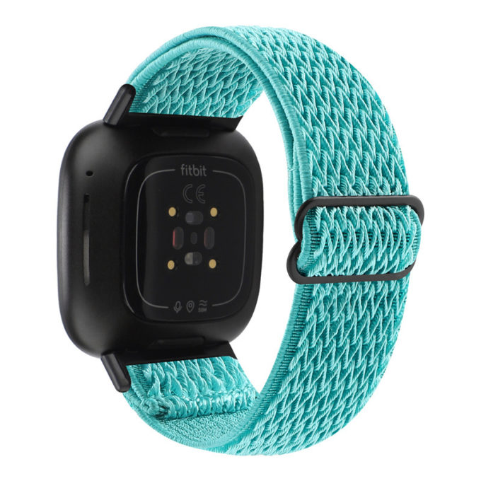 Fb.ny41.5 Back Turquoise StrapsCo Nylon Strap For Fitbit Versa 3 Fitbit Sense Nylon Canvas