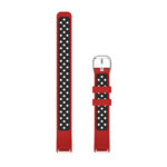 fb.r68.6.1 Upright Red Black StrapsCo Perforated Rubber Sport Strap for Fitbit Luxe Silicone