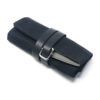 wr6.1 Angle Black Interior Grey StrapsCo Waxed Canvas Watch Roll for 4 Watches Nylon Leather