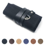 wr7 Gallery Black StrapsCo Waxed Canvas Watch Roll for 5 Watches Nylon Leather