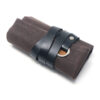 wr7.2 Angle Brown Interior Tan StrapsCo Waxed Canvas Watch Roll for 5 Watches Nylon Leather