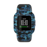 g.r59.d Front Blue Camo StrapsCo Silicone Strap for Garmin Vivofit Jr. 3 Rubber Watch Band