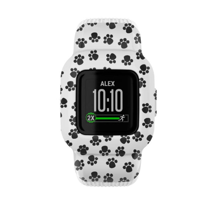 g.r59.h Front Paw Print StrapsCo Silicone Strap for Garmin Vivofit Jr. 3 Rubber Watch Band