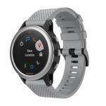 g.r71.7 Main Grey StrapsCo Silicone Strap for Garmin Fenix 5S Rubber Watch Band