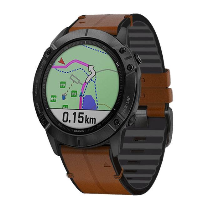 g.r73.2a 22 Main Coffee StrapsCo Silicone Strap for Garmin Fenix 5 5 Plus 6 Forerunner 935 Quatix 5